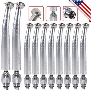 1-10*Dental High Speed Turbine Handpiece Push Button + 4 Hole Swivel Coupler GD4 - Picture 1 of 23