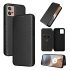 For Oneplus 8/7/6/5T Carbon Fiber Stand Leather Wallet Phone Case Skin Cover