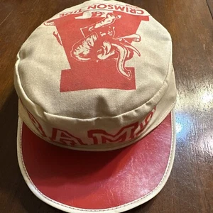 Vintage Bama Painters Hat Crimson Tide Elephant Tail Linen Canvas - Picture 1 of 17