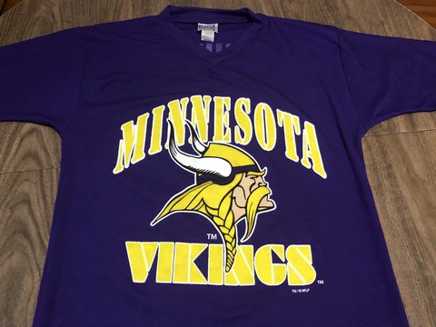 Vintage Randall Cunningham Minnesota Vikings QB Medium Polyester Jersey NFL 1998 Cover