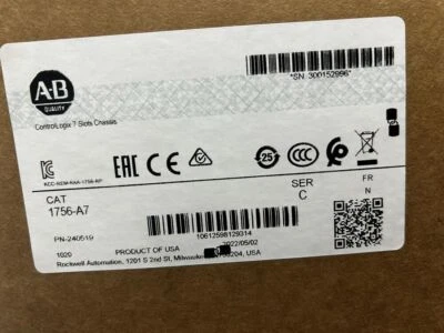 1PC NEW AB 1756-A7 SER C ControlLogix 7 Slots Chassis 1756A7 New Factory Sealed - Image 1 of 3