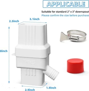 Rainwater Collection System(2Sets)Downspout Diverter w/Adjustable Fits Std NEW - Picture 1 of 6
