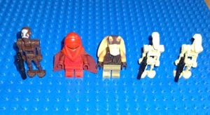 LEGO Star Wars Lot of 5 Minifigures: Droids,Royal Guard,Gungan,Commando w/guns - Picture 1 of 5