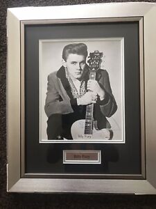BILLY FURY- 1950's 60's ROCK n ROLL SINGER  SIGNED 18 x 14.5 FRAMED PHOTO