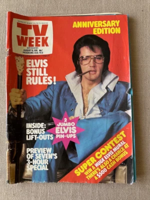 Vintage television - "Australian TV Week" Aug 1978 Elvis Presley Rolling Stones - Image 1 of 4