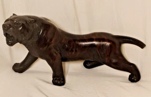 Japanese Bronze Tiger Stamped Statue Meiji Period Antique - Picture 1 of 10