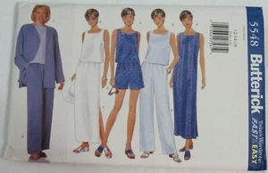 Butterick 5548 Chaqueta Vestido Top Falda Pantalón Corto Costura Patrón De Colección Sin Cortar - Imagen 1 de 4