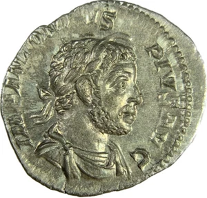 Roman Empire - Elagabalus, AD 218-222 - AR Denarius - Emperor Sacrificing - Picture 1 of 2