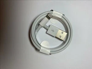 White iPhone Charger Lightning Cable Lead 1M - Picture 1 of 5