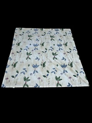 "Cortina de Ducha Croscill Botánica Floral Oro Amarillo Azul Verde 74""x71"" Usada en Excelente Condición" Foto 1 de 4