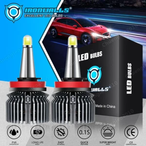 Faros LED haz alto/bajo 6000 k 2x para Nissan Sentra 2013-2025 8 lados H11 H9 - Imagen 1 de 12