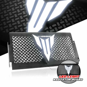 LED Light Brand Radiator Guard Grill Cover for Yamaha MT07 FZ07 FZ-07 XSR700 - Picture 1 of 12
