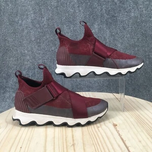 Sorel Shoes Womens 9.5 Kinetic Sneak Slip On Sneakers Burgundy Low NL3126-624 - Picture 1 of 16