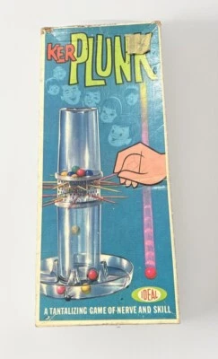 Vintage Kerplunk Game by Ideal 1967 Original Box Marbles 2415-8 - Image 1 of 4