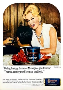 MASTERPIECE PFEIFENTABAK—EVA GABOR, DARLING!—VINTAGE 60er MAGAZIN DRUCKANZEIGE - Bild 1 von 1