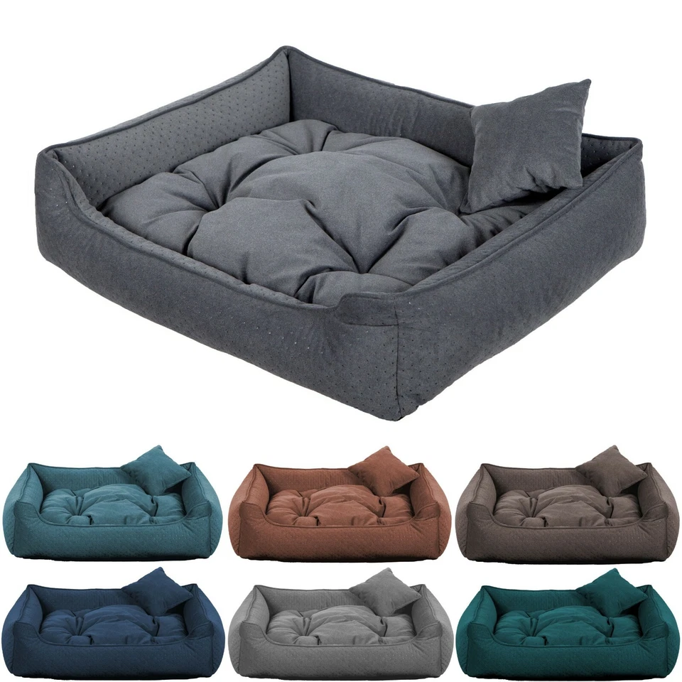 GUTEKISSEN Hundebett Hundesofa Hundeliege Hundekissen GRATIS Bestickung BASEL XS-3XL