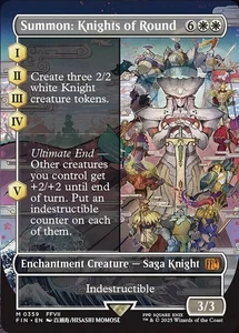 1x Summon: Knights of Round - Foil - Borderless Light Play MTG Magic - Kid Icaru - Picture 1 of 1