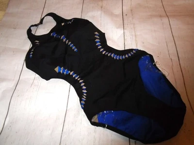 Nuevo con etiquetas Traje de baño de una pieza para mujer KENNETH COLE recortado negro y azul M Foto 1 de 4