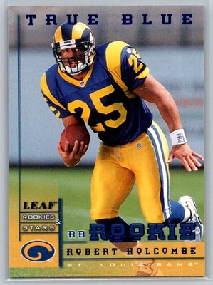 1998 Leaf Rookies & Stars Football True Blue #223 Robert Holcombe RC - Rams - Image 1 of 2