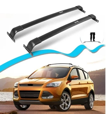 PARA 2013-2019 FORD ESCAPE FÁBRICA STAYLE BAGAGEM RACK DE TETO SUPERIOR TRILHO BARRAS TRANSVERSAIS - Imagem 1 de 4