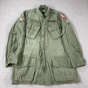 Vintage US Army Jacke Herren Small Long Olivgrün OG107 Jungle Field Coat 60s - Bild 1 von 16