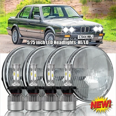 4 PIEZAS 5-3/4 5.75" LED haz alto/bajo DRL para BMW 325i 528i 535i E30 Foto 1 de 4