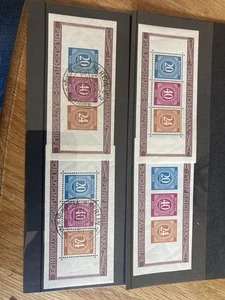 Germany 4 Numeral blocks 1946 mnh and used perf and imperf cat 950 euros - Picture 1 of 5