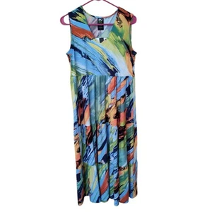 Urbanology Maxi Dress Sz S Allover Print Tropical Hawaiian Beachy Casual Flowy - Picture 1 of 6