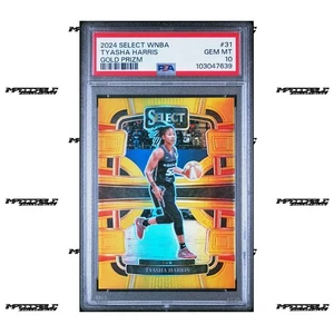 2024 Panini Select WNBA - Gold Prizm #31 Tyasha Ty Harris /10 PSA 10 - Picture 1 of 2