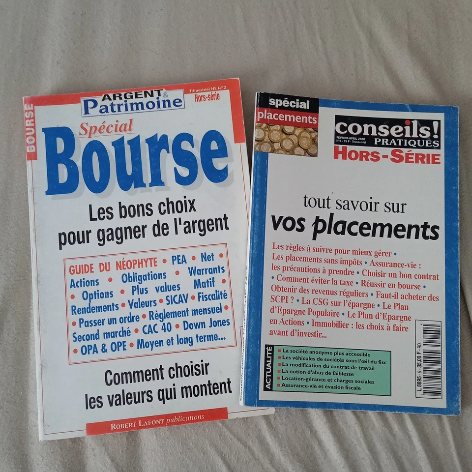 2 LIVRES SPECIAL PLACEMENTS ET BOURSE - Immagine 1 di 1