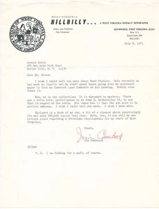 James Jim COMSTOCK / Carta mecanografiada firmada - Imagen 1 de 1