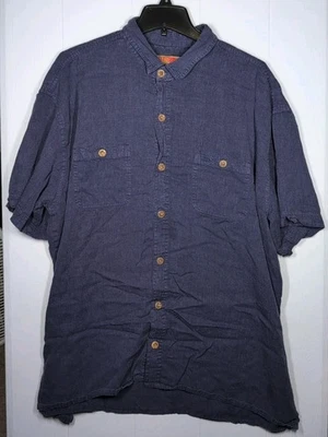 Dash Hemp Santa Cruz Shirt Mens Size 2XL Blue Button Up Short Sleeve Casual - Image 1 of 4