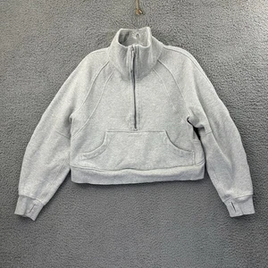 Lululemon Scuba Oversized Funnel Neck Half Zip Sweatshirt Light Gray XS / Small - Picture 1 of 8