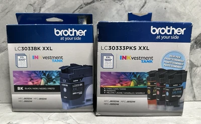 Brother Genuine LC30334PKS XXL Black Cyan Magenta Yellow Cartridges 2025 Sealed - Image 1 of 4
