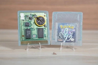 Pokemon: Versión Cristal (Color Game Boy, 2001) Auténtico - Batería Nueva - ¡Limpio! Foto 1 de 4