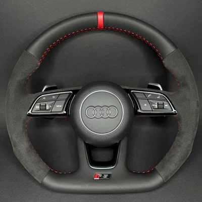 Volante AUDI RS3 RS4 RS5 ALCANTARA CUERO ROJO PUNTADA A3 S3 A4 S4 S5 Foto 1 de 4