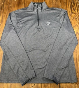 Greyson Golfjacke Herren Gr. L grau Fischgrät 1/4 Zip SC Distillery Logo - Bild 1 von 14