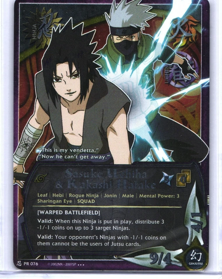 Naruto CCG - Foil - Sasuke Uchiha & Kakashi Hatake - PR-076 - Image 1 of 1