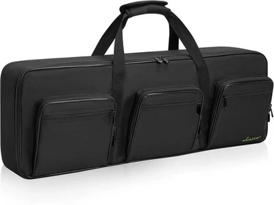 76 key Keyboard Gig Bag Electric Piano Carry Case with 6 Pockets for Accessories - Image 1 of 4