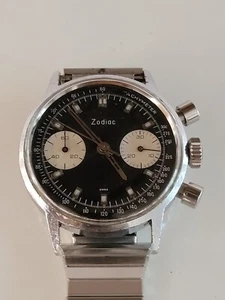 Vintage Zodiac Chronograph Panda Uhr Valjoux 7733 - Bild 1 von 12