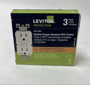 Leviton M02GFWT13W Self-Test SmartlockPro Slim GFCI Duplex Outlet - White - Picture 1 of 3