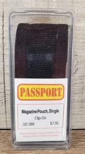 Clip-On Magazine Pouch Single Stack Passport Black .32/.380 NOS "Free Shipping" - Picture 1 of 3