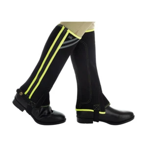 HyVIZ Reflective Neon Flourescent Hi-Vis Reflector Half Chaps XS-XL Black/Yellow - Picture 1 of 1