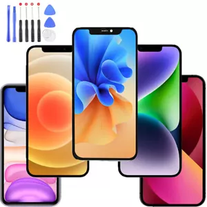 For iPhone XR XS 11 12 Pro LCD OLED Screen Replacement Touch Digitizer Display - Picture 1 of 21