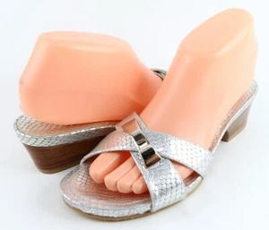 Stuart Weitzman Bandito Silverbali Serpente Designer Fermacapelli Sandali 7 - Foto 1 di 4