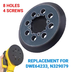 Repuesto de almohadilla lijadora orbital bucle de gancho de 5" 8 orificios y 4 tornillos para DWE64233 N329079 - Imagen 1 de 6