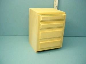 Miniature Kitchen Base Cabinet 4 Drawers #14405 Houseworks 1/12th - Picture 1 of 4