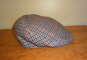 VTG Men's Seifter Associates Merinos Wool Brown/Black Plaid Newsboy Hat size M - Picture 1 of 7