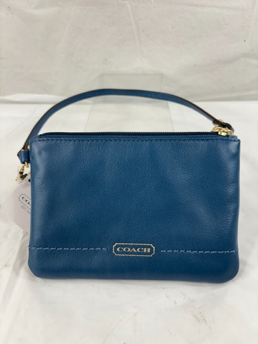 Coach CAMPBELL PICCOLO BRACCIALETTO PELLE F50078 blu acqua nuovo