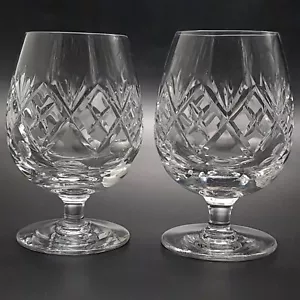 Webb Corbett Lead Crystal Brandy Glasses 150ml Pair of Georgian Pattern SECONDS - Picture 1 of 12